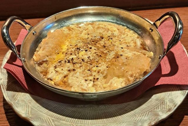 余市北島豚と江別太田ファーム卵のカツ煮鍋