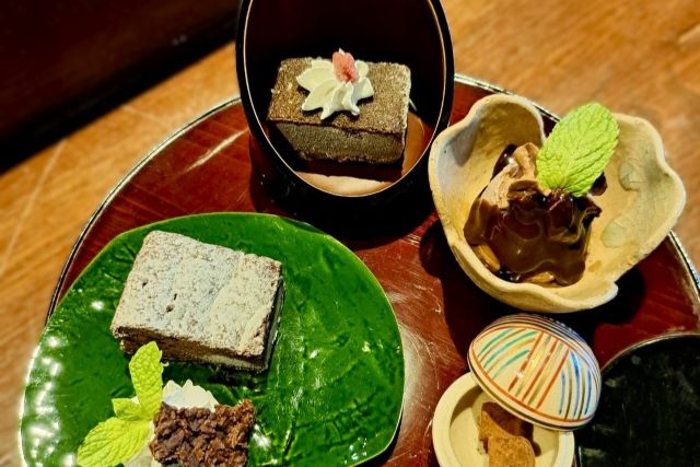 越治のチョコレートプレート（ドリンクセット）